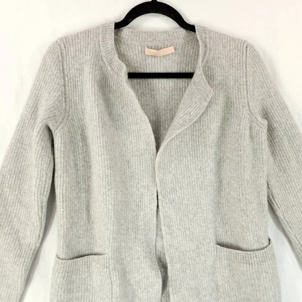 Brock Collection Longline Cardigan Wool Cashmere Size XS Made In Italy Ribbed_6